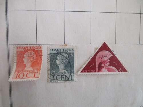HUNGARY MOSTLY AND 3 NETHERLANDS USED MOUNTED STAMPS