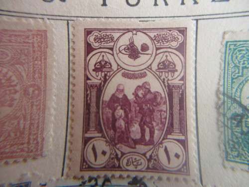 UKRAINE /  TURKEY  LOT OF OLD MOUNTED STAMPS