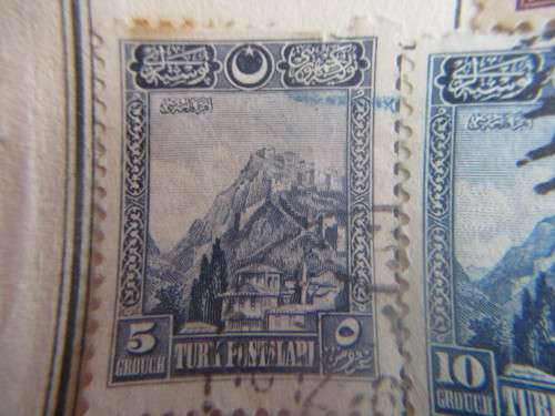 UKRAINE /  TURKEY  LOT OF OLD MOUNTED STAMPS