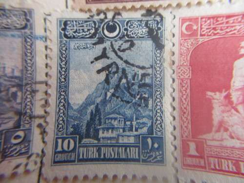 UKRAINE /  TURKEY  LOT OF OLD MOUNTED STAMPS