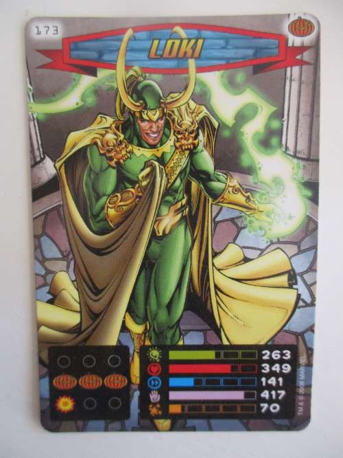 MARVEL TRADING CARDS - SPIDER-MAN / HEROES and VILLIANS  - NO.173 - LOKI