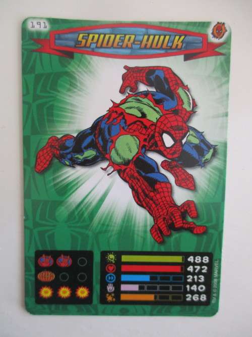 MARVEL TRADING CARDS - SPIDER-MAN / HEROES and VILLIANS  - NO. 191 SPIDER - HULK