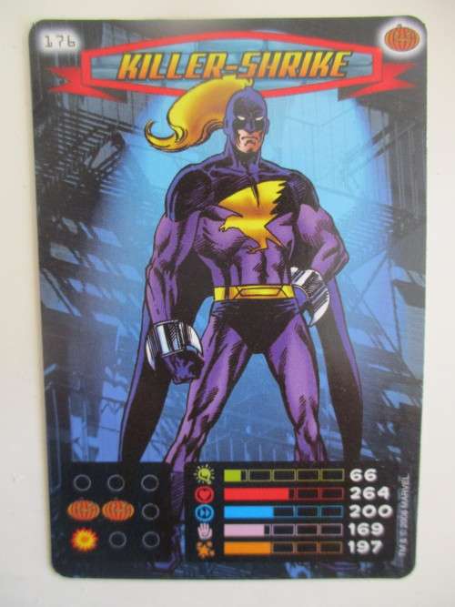 MARVEL TRADING CARDS - SPIDER-MAN / HEROES and VILLIANS  - NO. 176 KILLER-SHRIKE