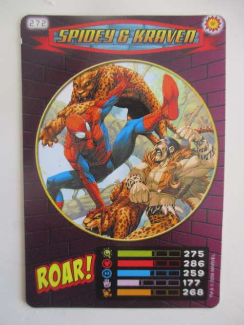 MARVEL TRADING CARDS - SPIDER-MAN / HEROES and VILLIANS  - NO. 272 - SPIDEY and KRAVEN