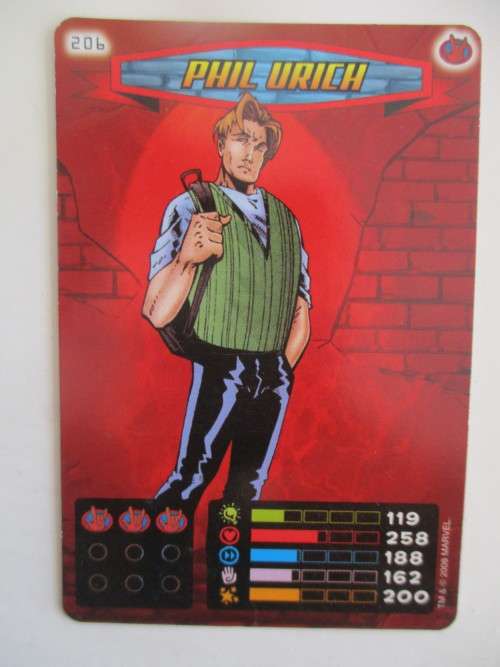 MARVEL TRADING CARDS - SPIDER-MAN / HEROES and VILLIANS  - NO.206   PHIL URICH