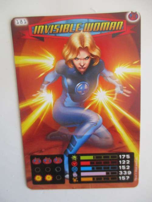 MARVEL TRADING CARDS - SPIDER-MAN / HEROES and VILLIANS  - NO.181  INVISIBLE WOMAN