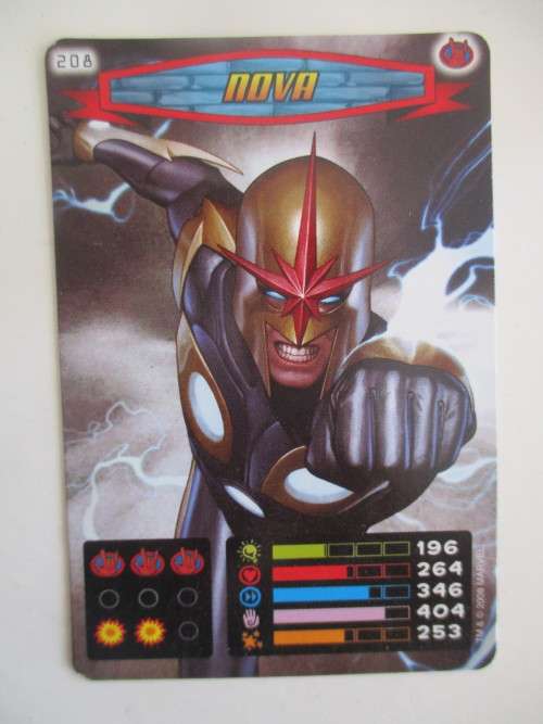 MARVEL TRADING CARDS - SPIDER-MAN / HEROES and VILLIANS  - NO.208 NOVA