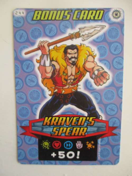 MARVEL TRADING CARDS - SPIDER-MAN / HEROES and VILLIANS  - NO. 244 KRAVEN`S SPEAR