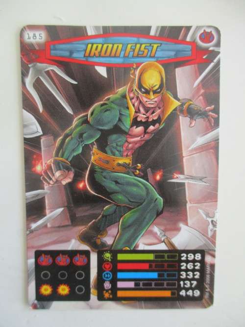 MARVEL TRADING CARDS - SPIDER-MAN / HEROES and VILLIANS  - NO. 185 IRON FIST