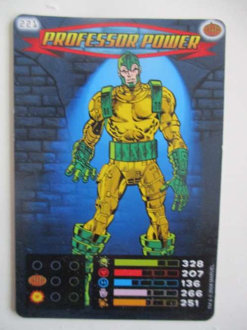 MARVEL TRADING CARDS - SPIDER-MAN / HEROES and VILLIANS  - NO. 221  PROFESSOR POWER