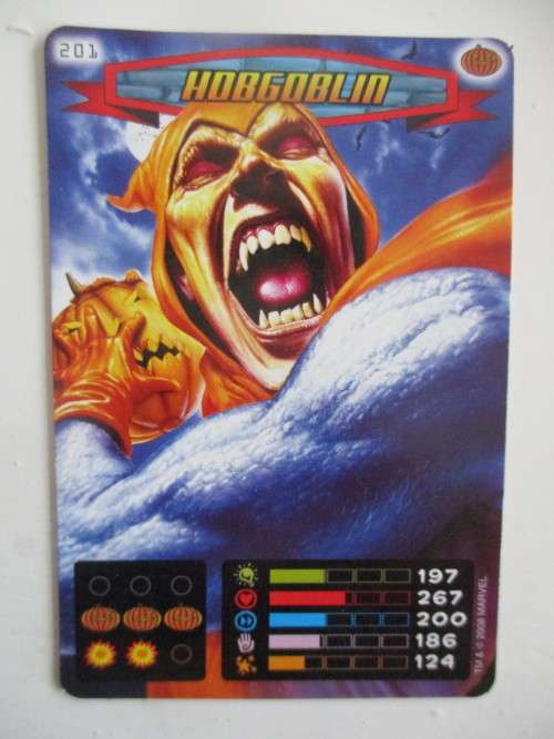 MARVEL TRADING CARDS - SPIDER-MAN / HEROES and VILLIANS  - NO. 201 HOBGOBLIN