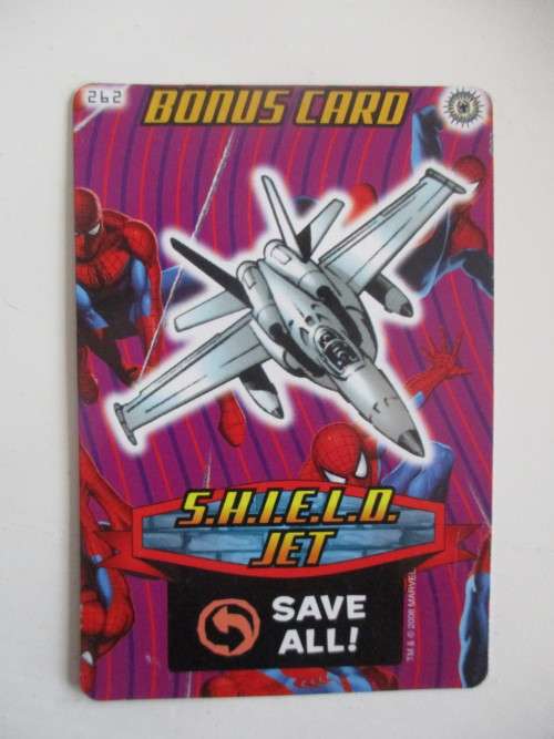 MARVEL TRADING CARDS - SPIDER-MAN / HEROES and VILLIANS  - NO. 262 S.H.I.EL.D JET