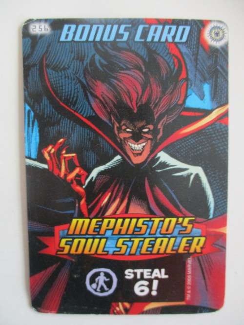 MARVEL TRADING CARDS - SPIDER-MAN / HEROES and VILLIANS  - NO. 256 MEPHISTO`S SOUL STEALER