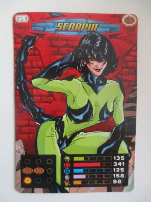 MARVEL TRADING CARDS - SPIDER-MAN / HEROES and VILLIANS  - NO. 213 SCORPIA