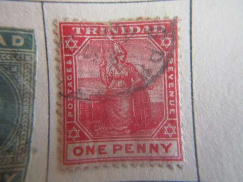 TRINIDAD AND TOBAGO 3 OLD USED MOUNTED STAMPS