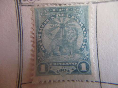PARAGUAY  UNUSED MOUNTED STAMP SEAL OF THE TREASURY