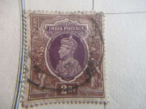 INDIA LOT OF 4 USED MOUNTED STAMPS