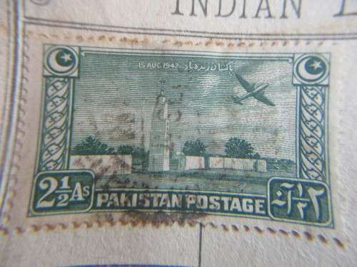 INDIA LOT OF 4 USED MOUNTED STAMPS