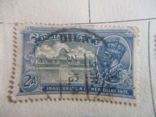 INDIA LOT OF 4 USED MOUNTED STAMPS
