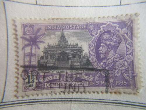 INDIA LOT OF 4 USED MOUNTED STAMPS