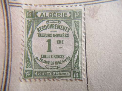 ALGERIA  OLD REVENUE UNUSED MOUNTED STAMP