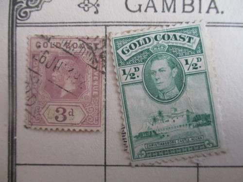GHANA / GOLD COAST 2 STAMPS MOUNTED