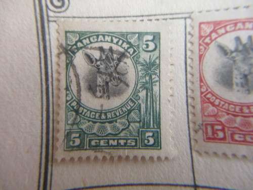 TANGANYIKA/ KENYA 4 STAMPS MOUNTED 2 UNUSED 1920`S