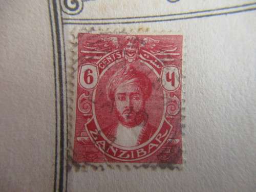 ZANZIBAR - USED MOUNTED SULTAN KALIF STAMP