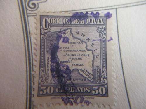 BOLIVIA - USED MOUNTED STAMP