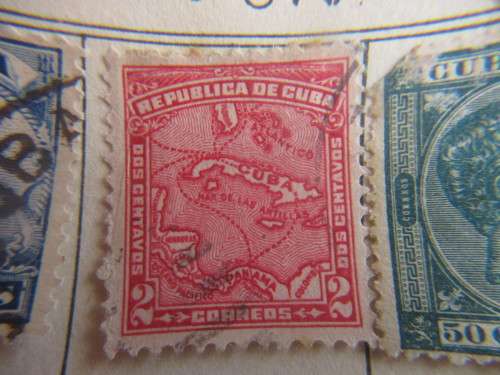 CUBA LOT OF 3 OLD MOUNTED STAMPS