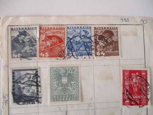 AUSTRIA - LOT OF 7 MOUNTED STAMPS