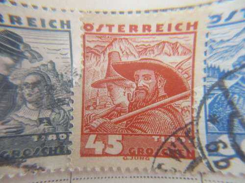 AUSTRIA - LOT OF 7 MOUNTED STAMPS
