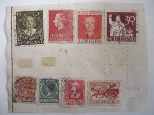 NETHERLANDS - SMALL LOT OF USED MOUNTED STAMPS