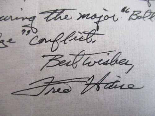 HANDWRITTEN LETTER - ASTRONAUT  FRED W. HAISE  - APOLLO 13  - 2012