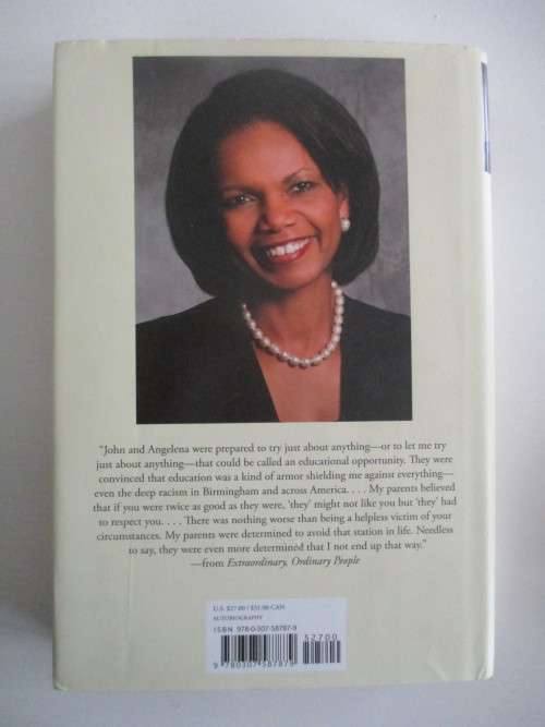 EXTRAORDINARY ORDINARY PEOPLE - SECRETARY OF STATE - CONDOLEEZZA RICE - AUTOGRAPHED /SIGNED BY HER