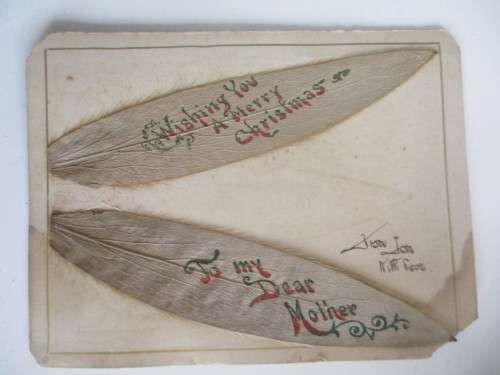 VICTORIAN  CHRISTMAS CARD HOME MADE