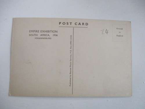 VINTAGE POSTCARD KRUGER NATIONAL PARK - 1936