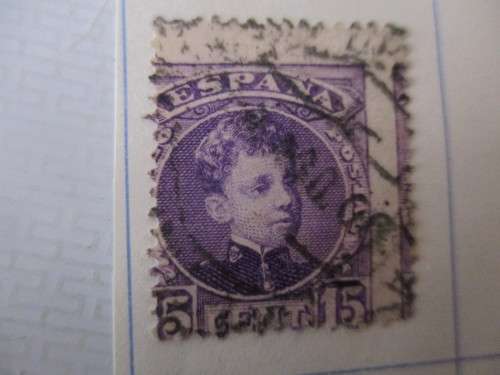 SPAIN - ALFONSO XIII CADET 15c STAMP - NOTE ERROR 1 MISSING !!!!!