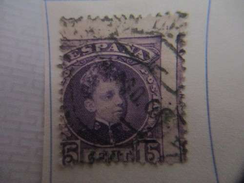 SPAIN - ALFONSO XIII CADET 15c STAMP - NOTE ERROR 1 MISSING !!!!!
