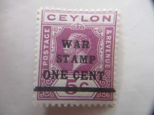 CEYLON - 2 OVER PRINTED   UNUSED PREVIOUSLY MOUNTED STAMPS