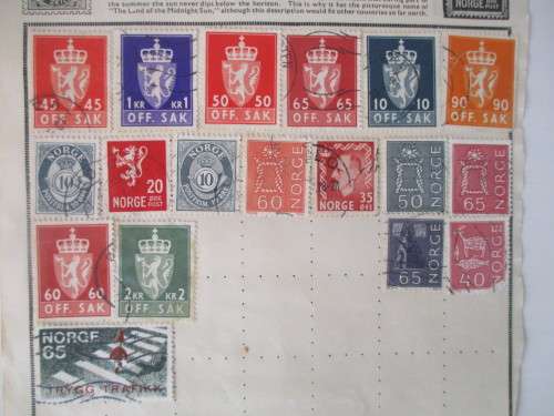 NORWAY LOT OF USED MOUNTED STAMPS