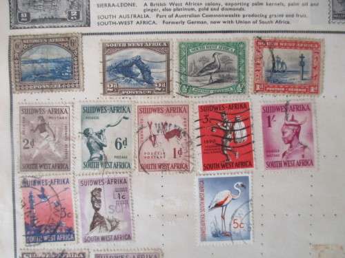NAMIBIA / SOUTH WEST AFRICA - LOT OF USED MOUNTED STAMPS
