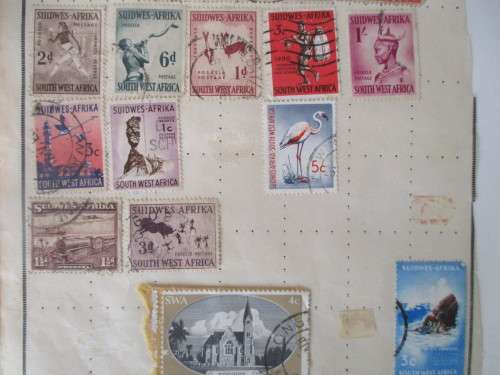 NAMIBIA / SOUTH WEST AFRICA - LOT OF USED MOUNTED STAMPS