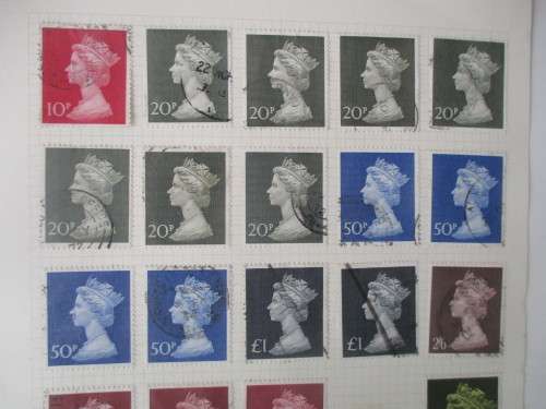 GREAT BRITAIN - LOT OF BUST USED MOUNTED STAMPS