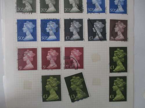 GREAT BRITAIN - LOT OF BUST USED MOUNTED STAMPS
