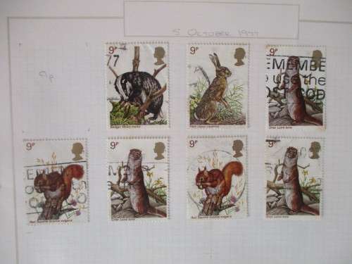GREAT BRITAIN - BRITISH WILD LIFE 1977  USED MOUNTED STAMPS