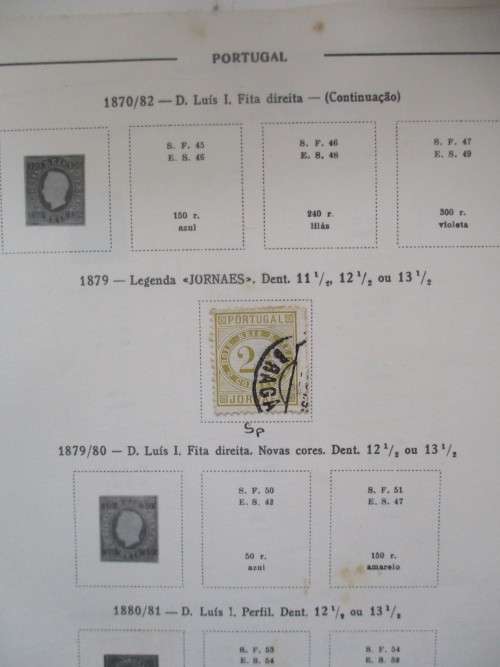 PORTUGAL 1879  NEWSPAPER STAMP USED MOUNTED 2 1/2 REIS