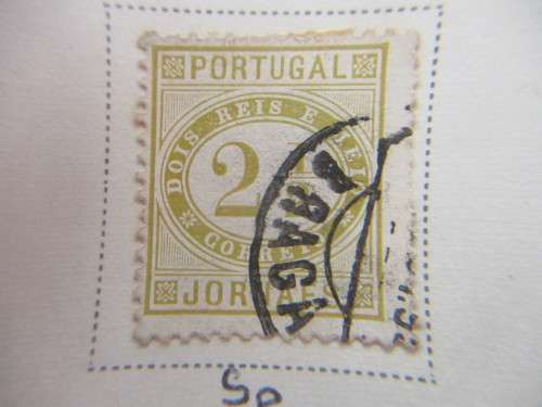 PORTUGAL 1879  NEWSPAPER STAMP USED MOUNTED 2 1/2 REIS