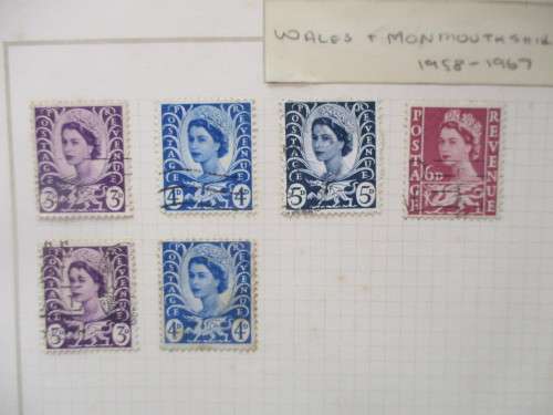 GREAT BRITAIN / WALES - USED MOUNTED STAMPS - 1958-1967