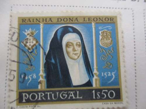 PORTUGAL LOT OF USED MOUNTED STAMPS 1958